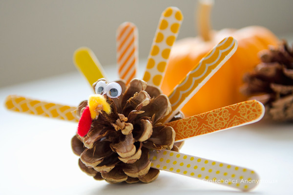 Pinecone Turkey Craft Kids
 Craftaholics Anonymous