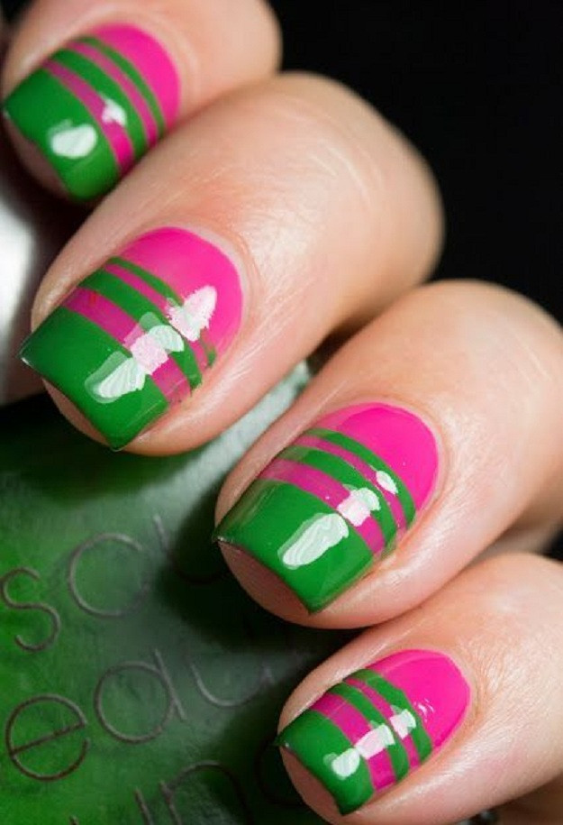 Pink And Green Nail Designs
 65 Best Green And Pink Nail Art Designs
