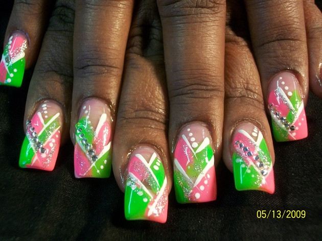 Pink And Green Nail Designs
 55 Stylish Green Nail Art Design Ideas For Trendy Girls