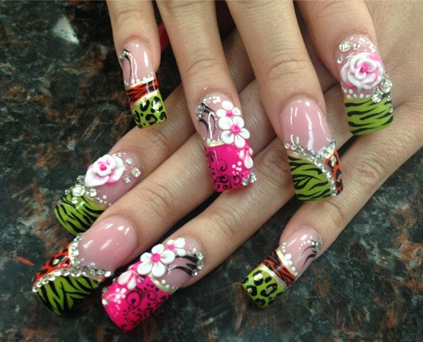 Pink And Green Nail Designs
 65 Best Green And Pink Nail Art Designs