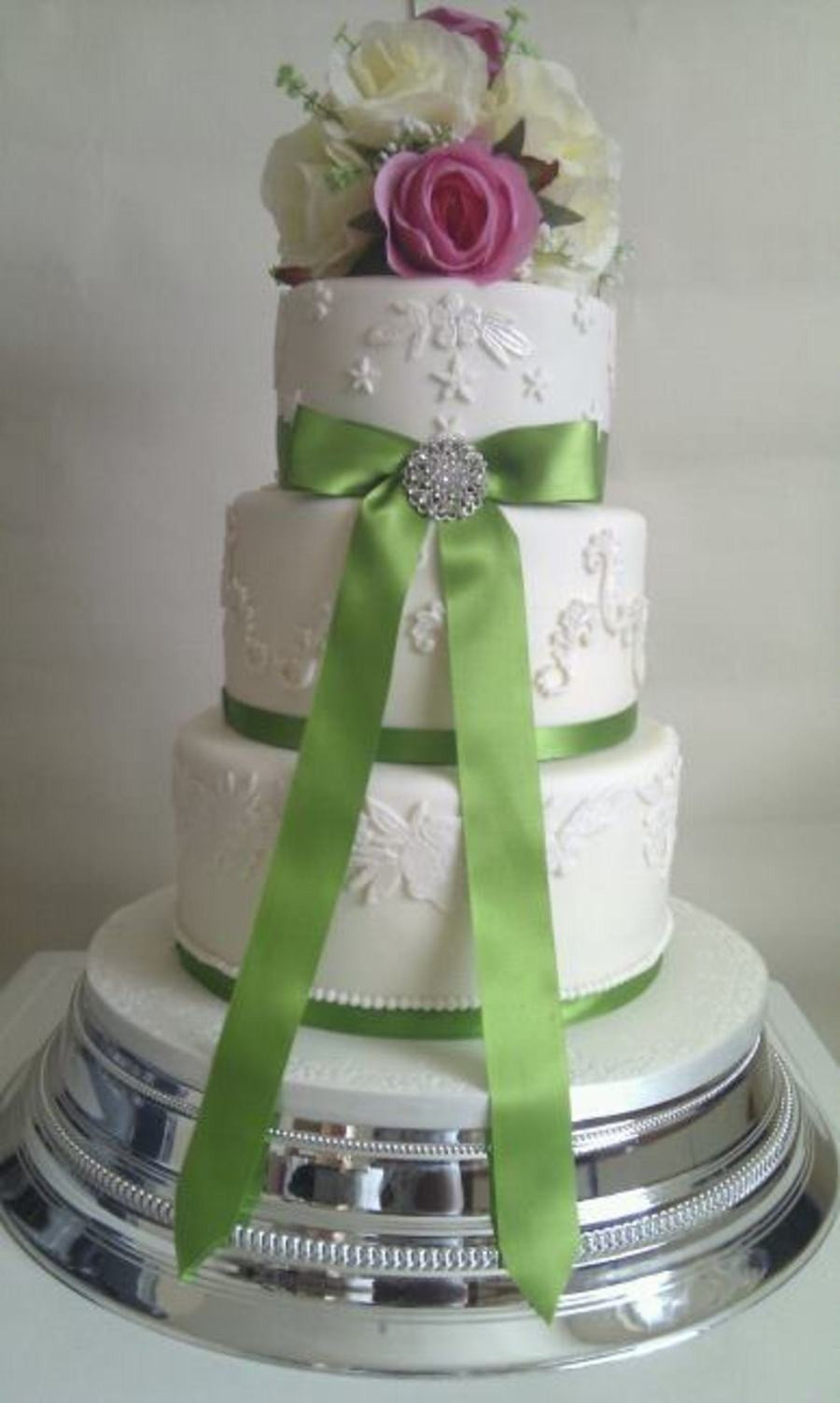 Pink And Green Wedding Cakes
 Lime Green And Pink Wedding Cake CakeCentral