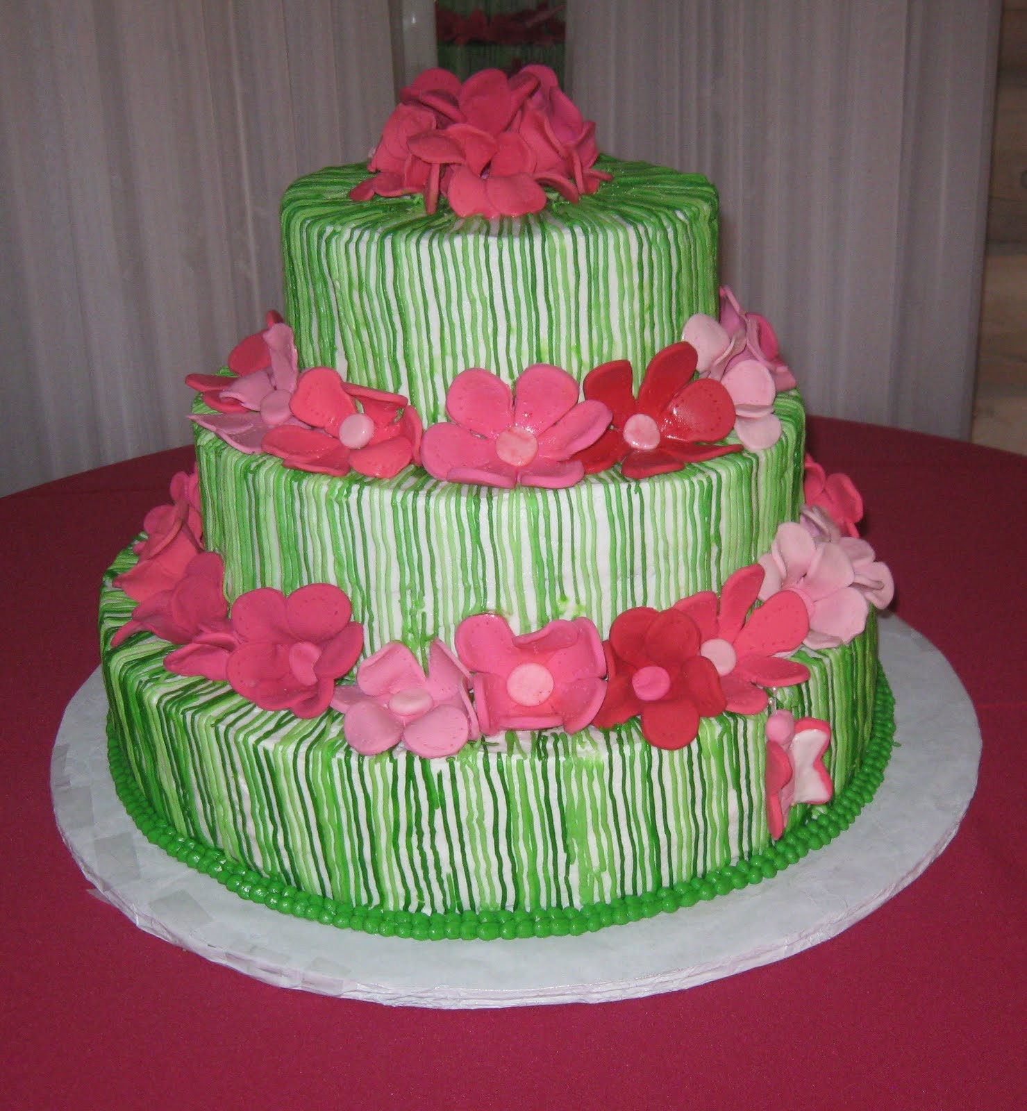 Pink And Green Wedding Cakes
 ChubbyHubbyCakes Pink and green wedding cake