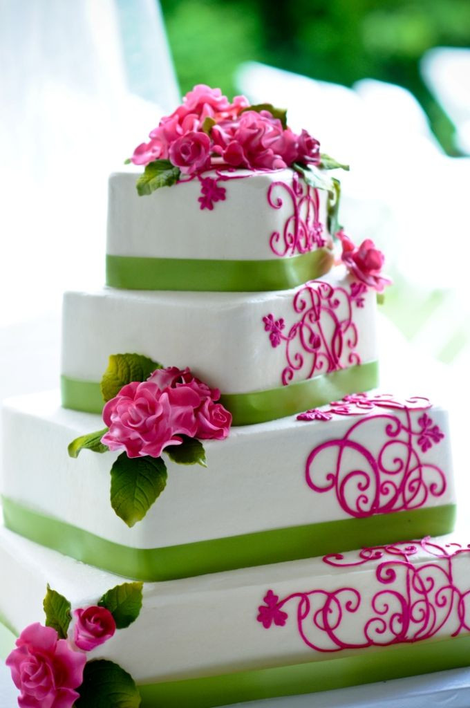 Pink And Green Wedding Cakes
 109 best Wedding Pink & Green Bright images on
