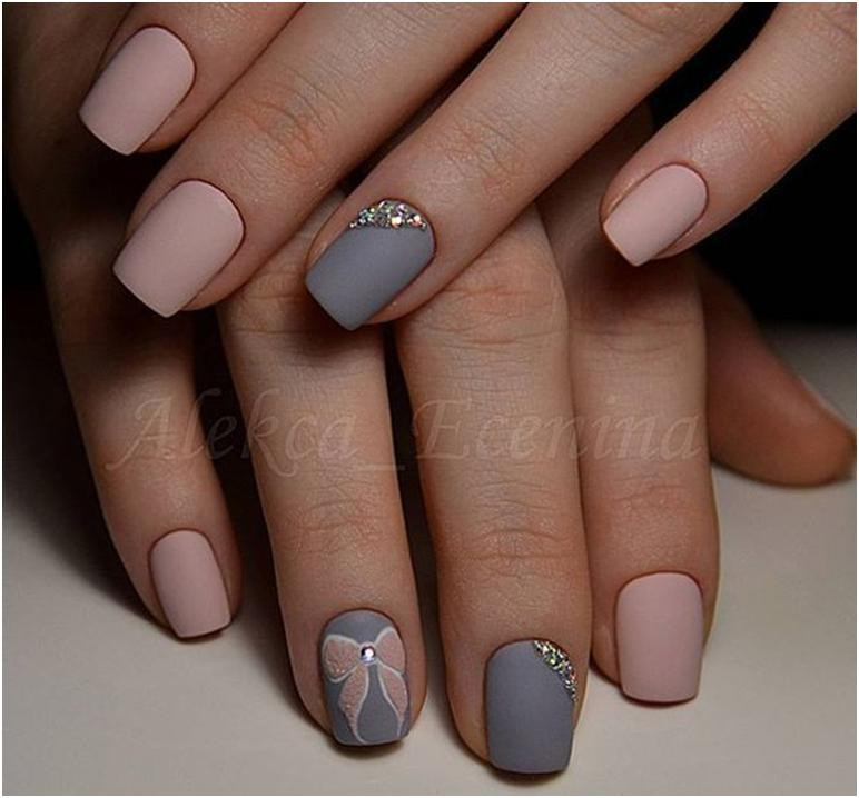 Pink And Grey Nail Designs
 50 Most Beautiful Matte Nail Art Design Ideas For Trendy Girls