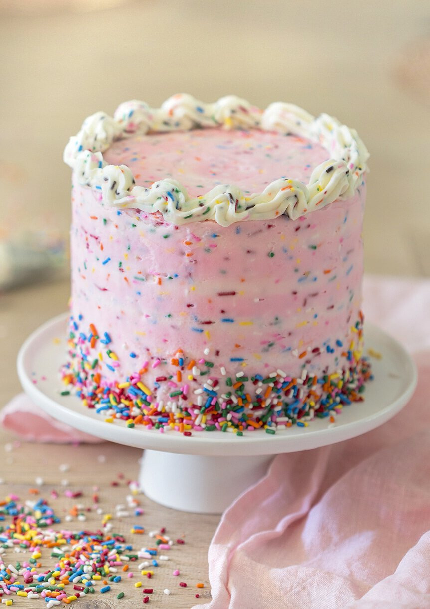 Pink Birthday Cakes
 Pink Birthday Cake Preppy Kitchen