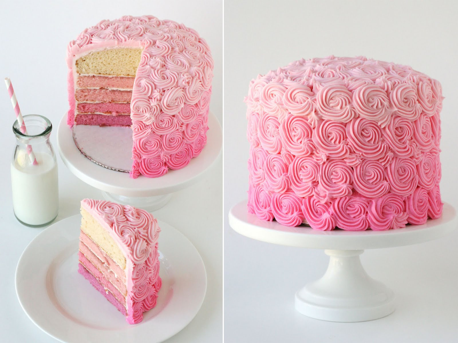 Pink Birthday Cakes
 Pink Ombre Swirl Cake Glorious Treats