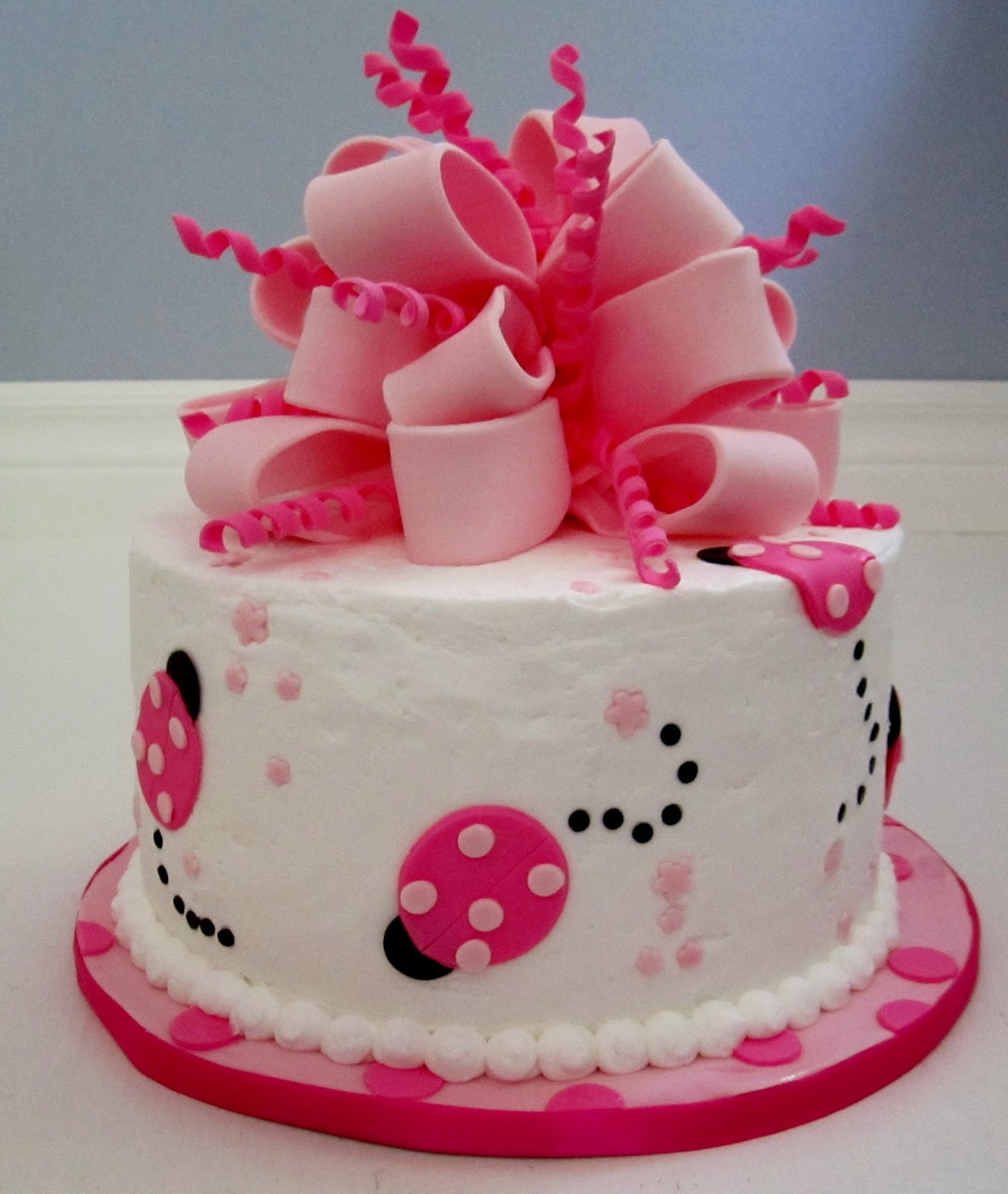 Pink Birthday Cakes
 Cakes Something Like That Pink Lady Bug 1st Birthday