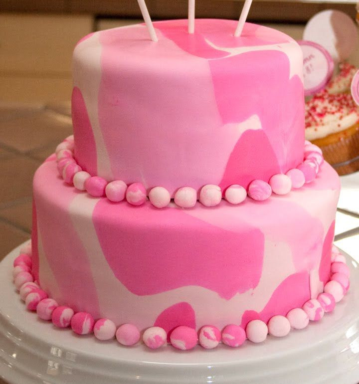 Pink Camouflage Birthday Party Ideas
 227 best images about Cakes Baby on Pinterest