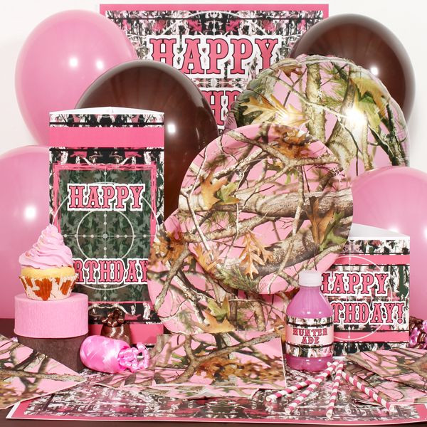Pink Camouflage Birthday Party Ideas
 Pink camo 1st birthday party supplies