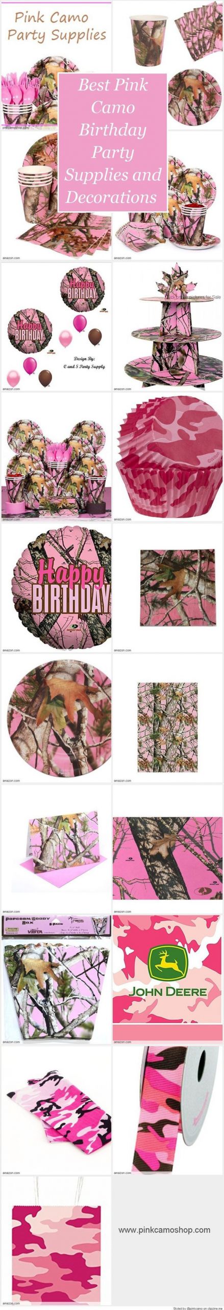 Pink Camouflage Birthday Party Ideas
 53 best Camo Party Ideas images on Pinterest