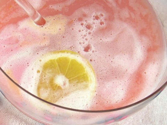Pink Lemonade Punch Recipes For Baby Shower
 Baby Shower Pink Cloud Punch Recipe Genius Kitchen