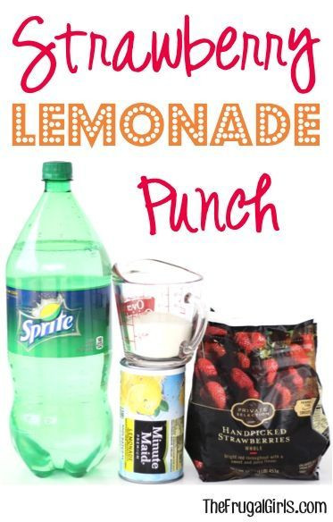 Pink Lemonade Punch Recipes For Baby Shower
 Strawberry Lemonade Punch Recipe from TheFrugalGirls