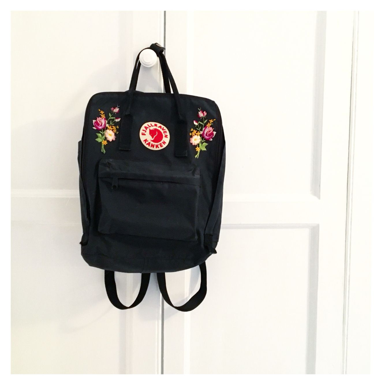 Pins On Backpack
 Pimped My fjallraven kanken with floral embroidery patches