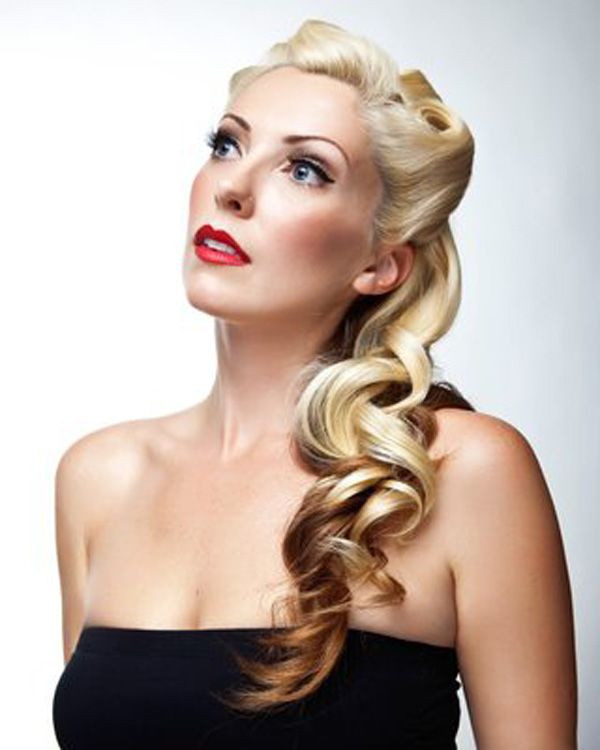 Pinup Wedding Hairstyles
 17 Best images about Vintage wedding hair on Pinterest