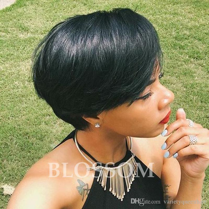 Pixie Cut Natural African American Hair
 Rihanna African Americans Pixie Cut Short Brazilianfull