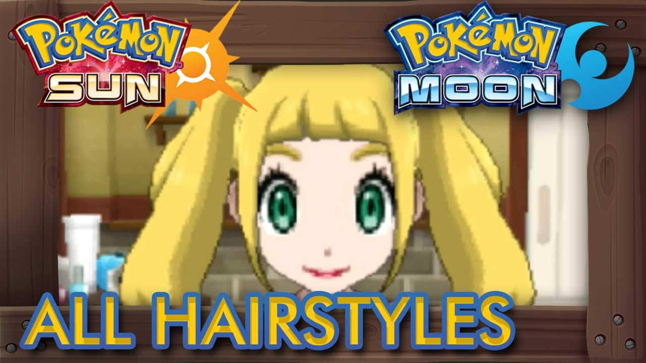 Pokemon Sun Female Hairstyles
 Pokémon Sun and Moon All Hairstyles Male & Female