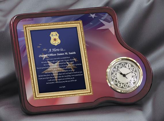 Police Academy Graduation Gift Ideas
 Law Enforcement Clock Police Academy Gift Mahogany