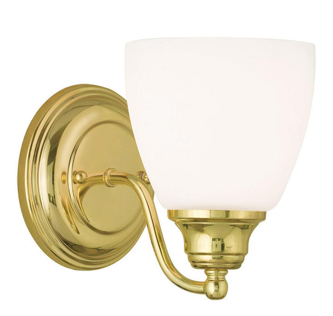 Polished Brass Bathroom Lights
 1 Light Livex Somerville Polished Brass Bathroom Vanity
