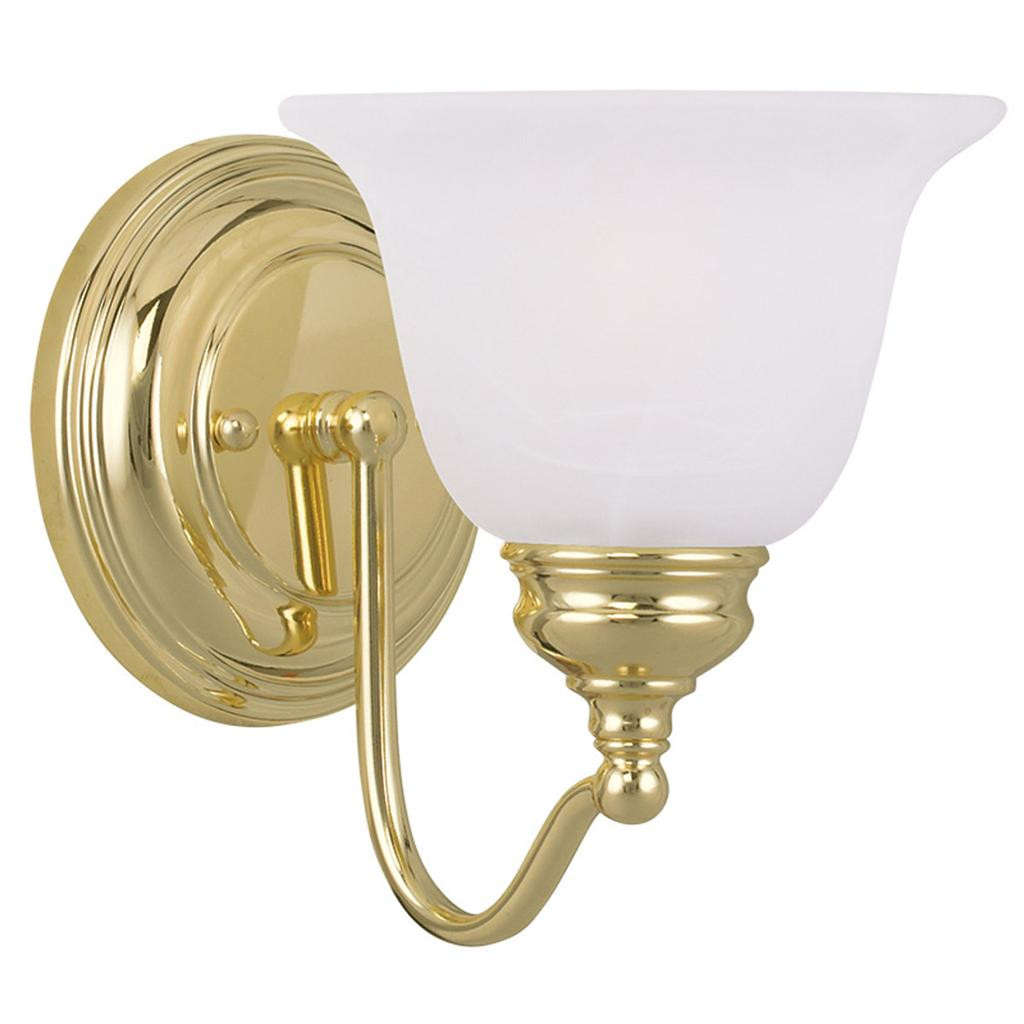 Polished Brass Bathroom Lights
 1 Light Livex Es Polished Brass Bathroom Vanity