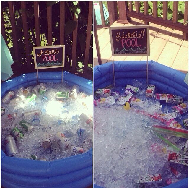 Pool Party Decoration Ideas Adults
 Poole Party hahahaha Kid pool and adult pool for