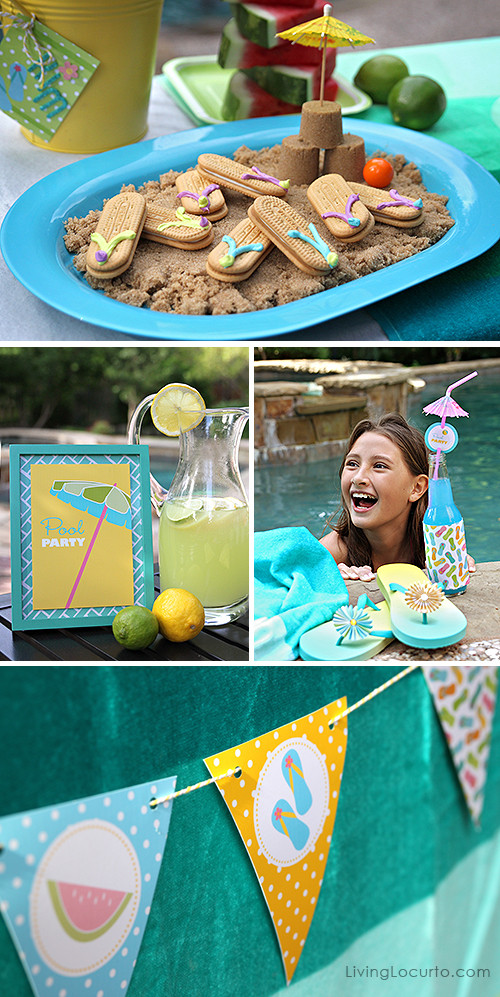 Pool Party Decorations Ideas
 Free Printable Pool Party Tags Summer Party Ideas
