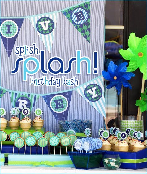 Pool Party Ideas For Boys
 A Blue and Green Splish Splash Pool Party Anders Ruff