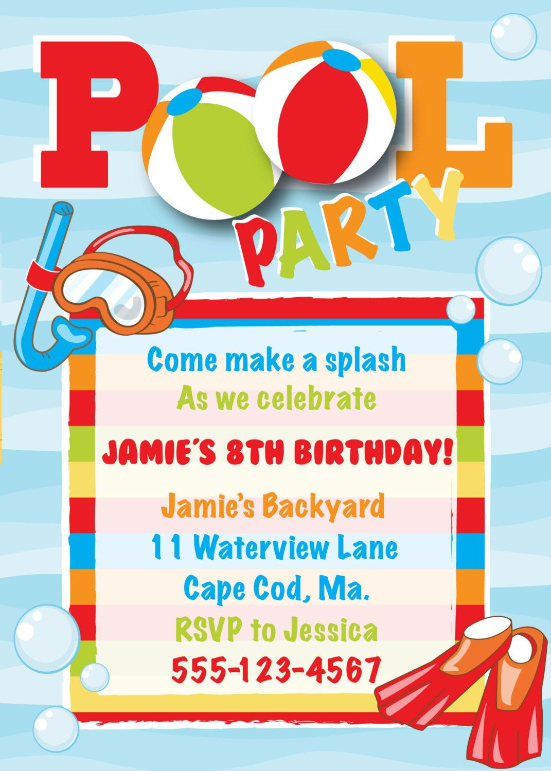 The Best Pool Party Invitation Wording Ideas - Home, Family, Style and ...