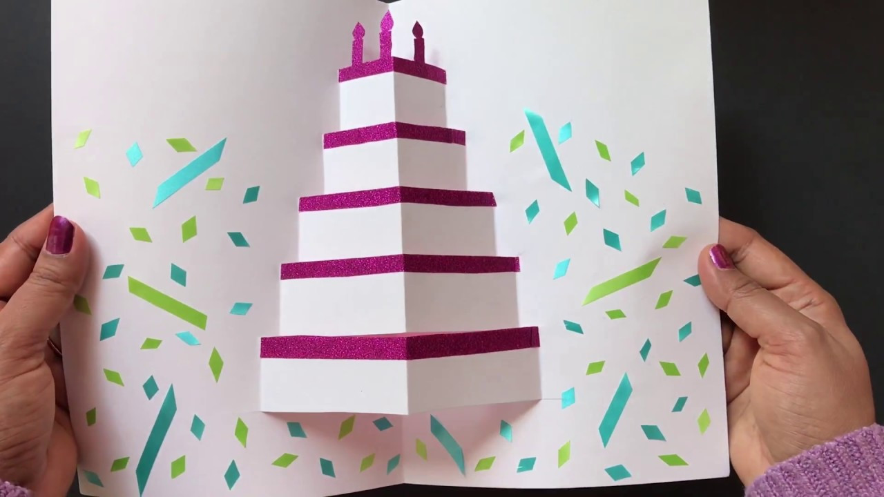 Pop Up Birthday Cards
 DIY Pop Up Cake Card Easy Birthday Card