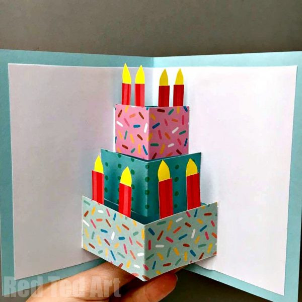 Pop Up Birthday Cards
 Easy Pop Up Birthday Card DIY Red Ted Art