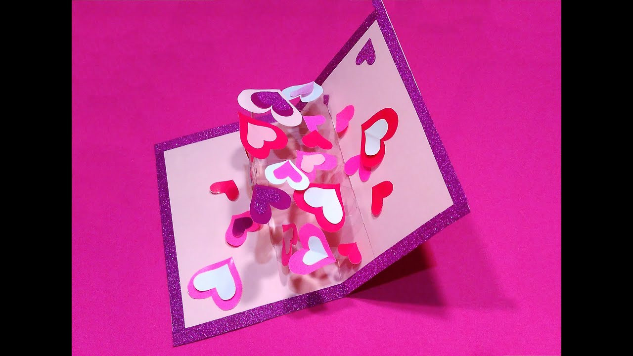 Pop Up Birthday Cards
 DIY Valentine card with hearts DIY Pop up card with