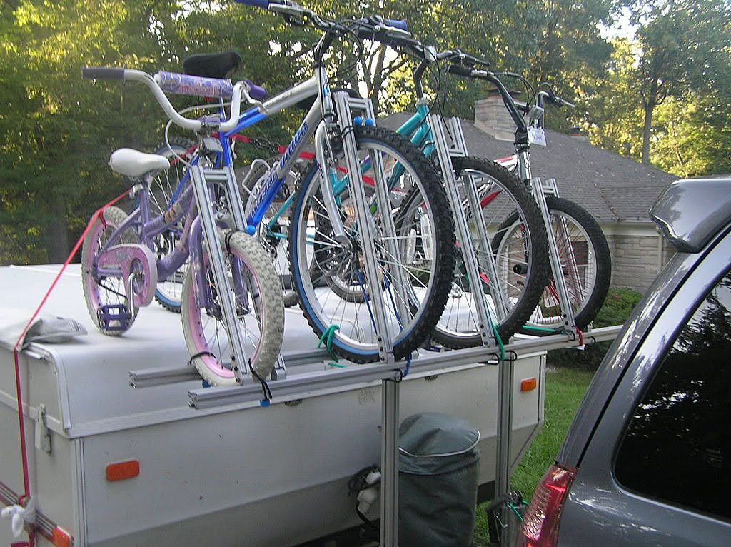 Pop Up Camper Bike Rack DIY
 It’s finally time to ready for outdoor activities