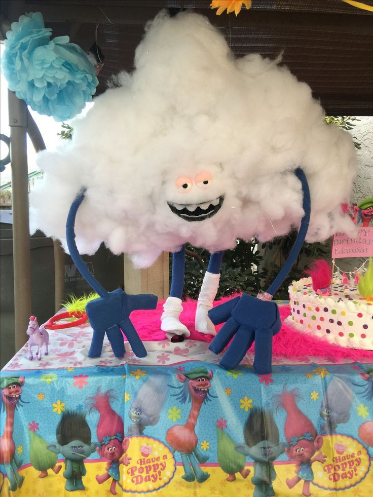 Poppy Troll Party Ideas
 Cloud party prop we made for a Trolls themed birthday