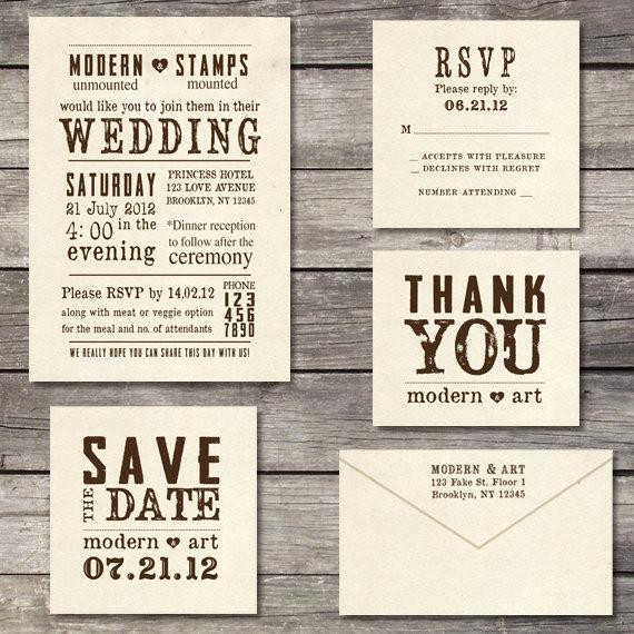 Postage Stamps For Wedding Invitations
 Wedding Invitation Stamp Suite Custom Wedding by