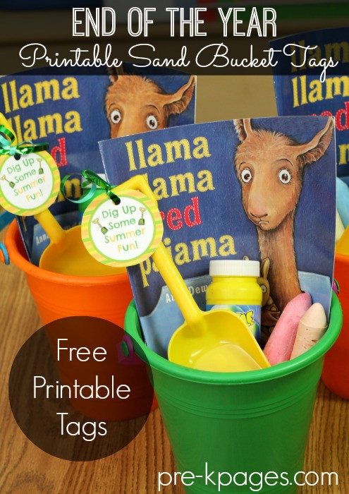 Pre K Graduation Gift Ideas From Teacher
 Beach Bucket Printable Tags for Preschool and Kindergarten