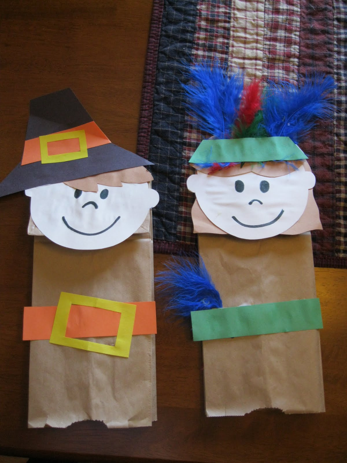 Preschool Art And Crafts
 The Johnson Journey Thanksgiving Paper Bag Puppets