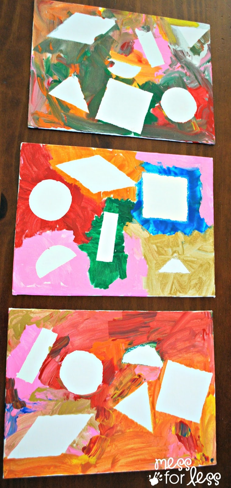 Preschool Art Projects
 Contact Paper Shape Art Mess for Less
