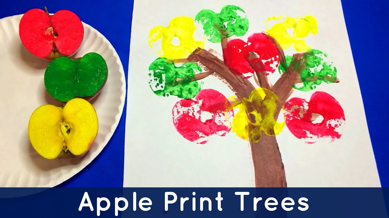 Preschool Art Projects
 Apple Print Trees Preschool and Kindergarten Art Project