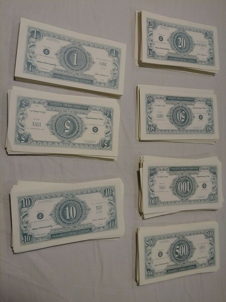 Preschool Money Crafts
 Set of Monopoly Money Replacement Pieces Game Money