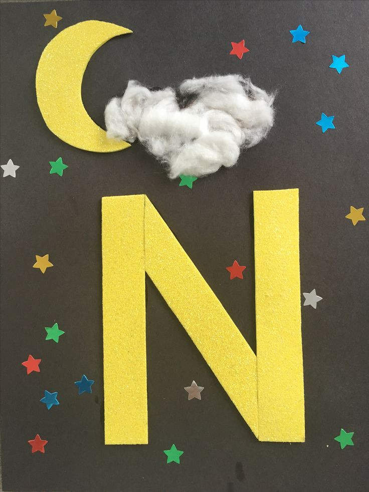 Preschoolers Arts And Crafts Ideas
 Letter craft for preschool N is for Night