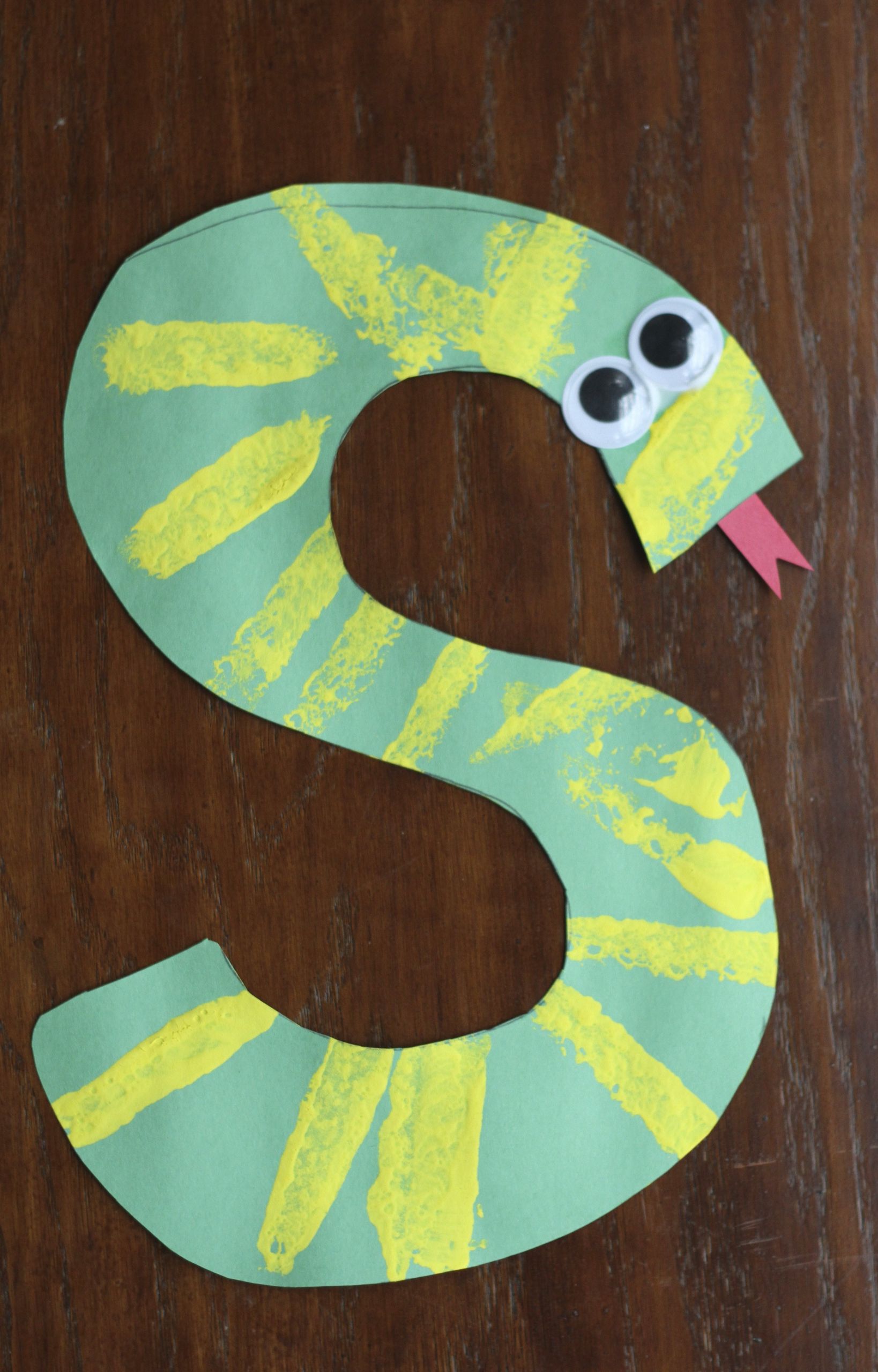 Preschoolers Arts And Crafts Ideas
 S is for Snake Alphabet Craft I Can Teach My Child