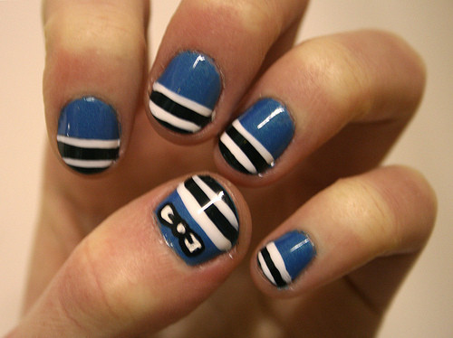 Pretty And Easy Nail Designs
 Bow Ties and Barrettes HOT NAIL DESIGNS