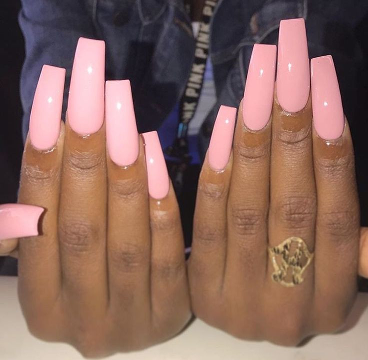 Pretty Long Acrylic Nails
 Beautiful & Pretty Pink long acrylic nails