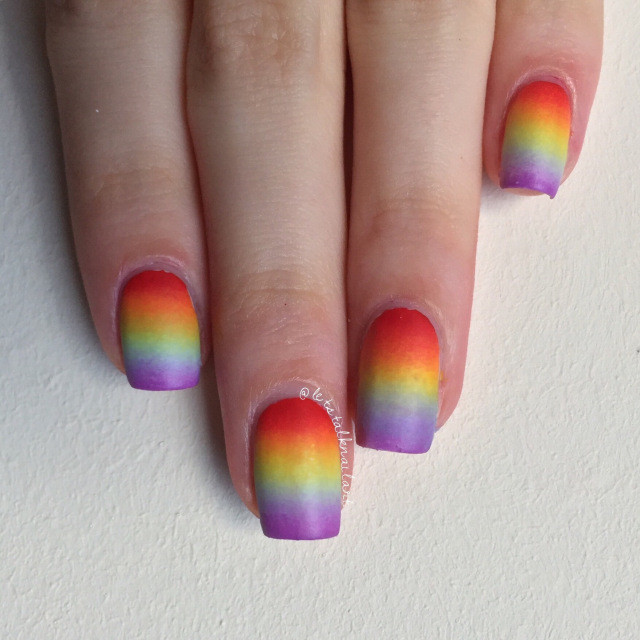 Pride Nail Designs
 LGBT Pride Nails Rainbow Gra nt
