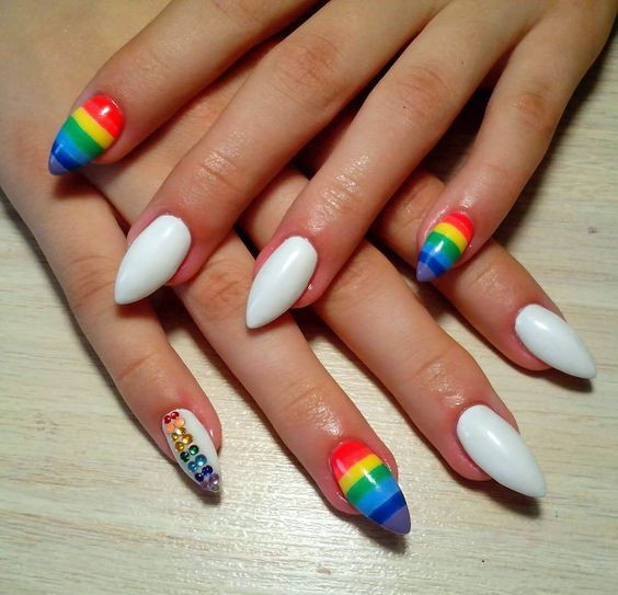 Pride Nail Designs
 27 different nail shapes and designs for summer 2018