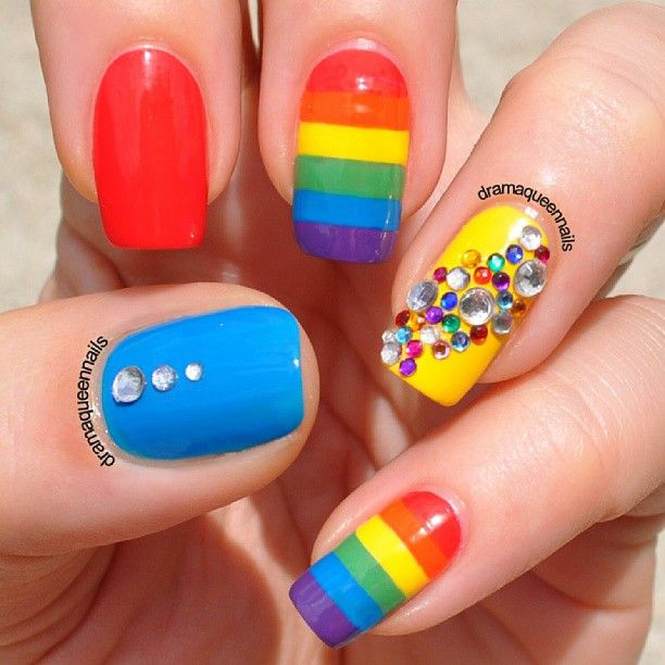 Pride Nail Designs
 30 best images about Gay pride nails on Pinterest