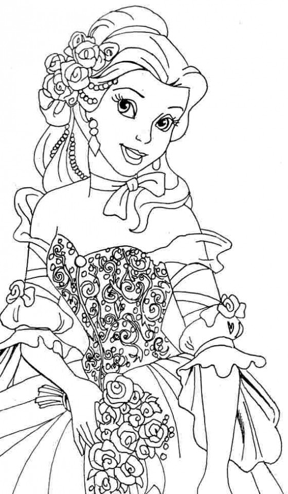 Princess Coloring Sheets For Girls
 Get This Belle Coloring Pages Disney Princess for Girls