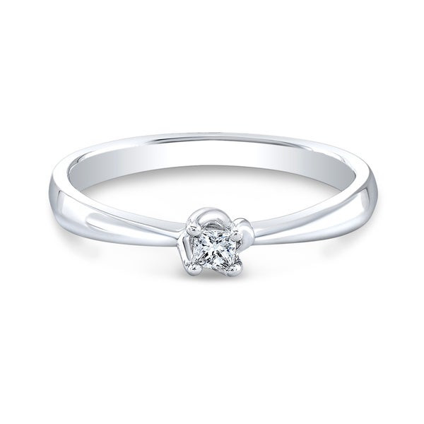 Princess Cut Diamond Promise Rings
 Shop Sterling Silver 1 10ct TDW Princess cut Diamond