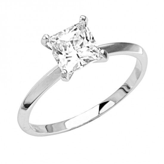 Princess Cut Diamond Promise Rings
 1 Ct Princess Cut Solitaire Engagement Wedding Promise