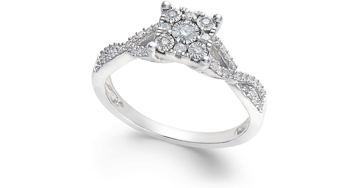 Princess Cut Diamond Promise Rings
 No vendor Princess cut Diamond Promise Ring 1 4 ct T w