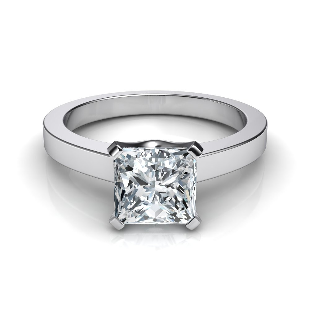 Princess Cut Engagement Rings
 Novo Princess Cut Solitaire Diamond Engagement Ring
